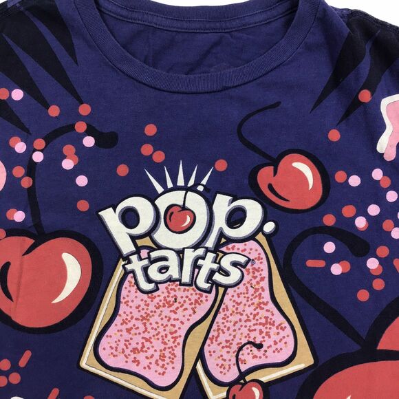 Rare Original Y2k Pop Tart Cherry T-shirt S All Over Print Purple kidcore unisex - Picture 2 of 5